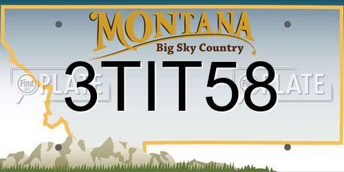 3TIT58 Montana License Plate