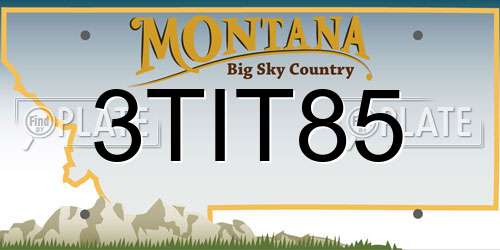 3TIT85 Montana License Plate