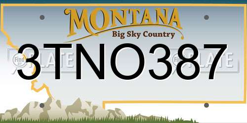 3TNO387 Montana License Plate