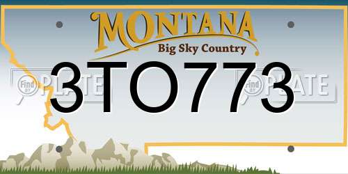 3TO773 Montana License Plate