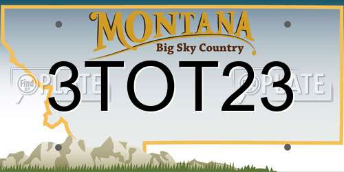 3TOT23 Montana License Plate