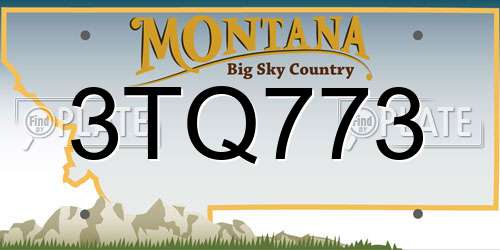 3TQ773 Montana License Plate
