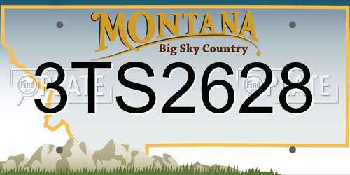 3TS2628 Montana License Plate