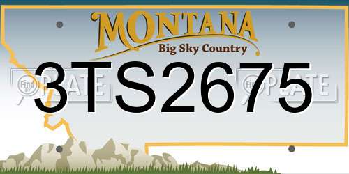 3TS2675 Montana License Plate