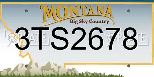 3TS2678 Montana License Plate