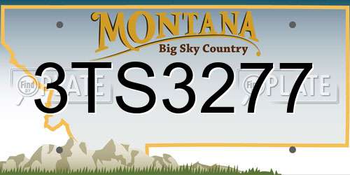3TS3277 Montana License Plate