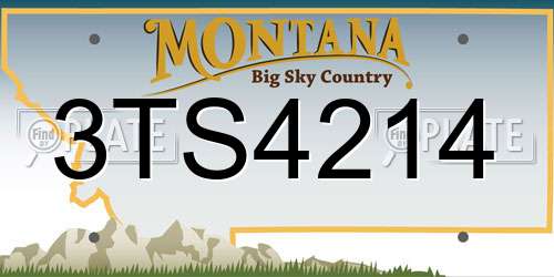 3TS4214 Montana License Plate