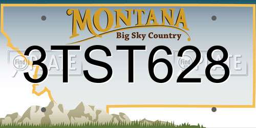 3TST628 Montana License Plate