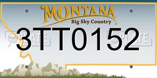 3TT0152 Montana License Plate