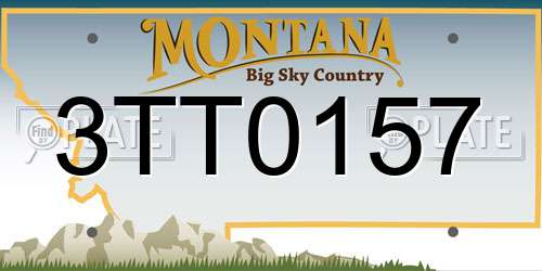 3TT0157 Montana License Plate
