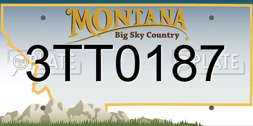3TT0187 Montana License Plate