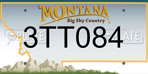 3TT084 Montana License Plate