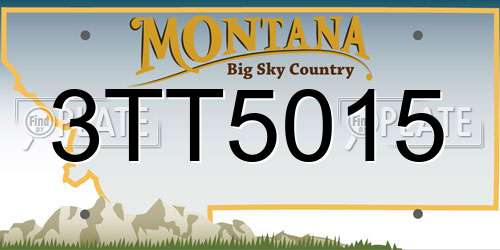 3TT5015 Montana License Plate