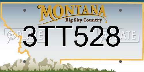 3TT528 Montana License Plate