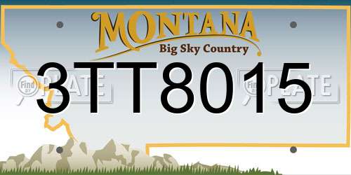 3TT8015 Montana License Plate