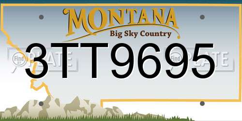 3TT9695 Montana License Plate