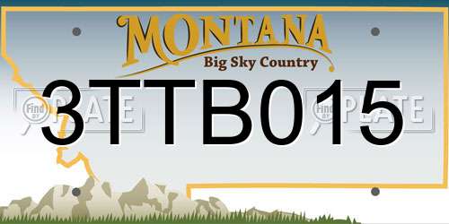 3TTB015 Montana License Plate