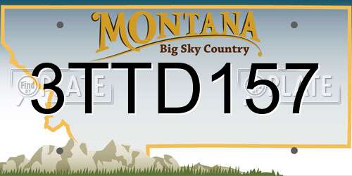 3TTD157 Montana License Plate