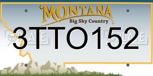 3TTO152 Montana License Plate