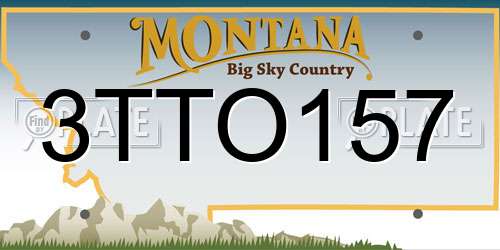 3TTO157 Montana License Plate