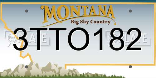 3TTO182 Montana License Plate