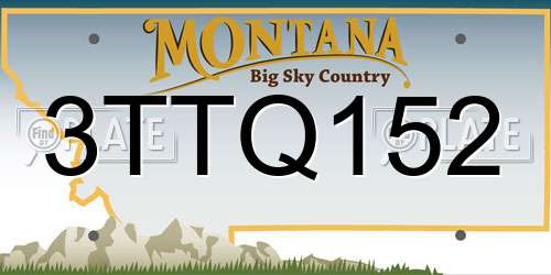 3TTQ152 Montana License Plate