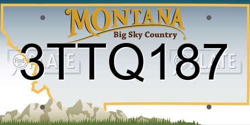 3TTQ187 Montana License Plate