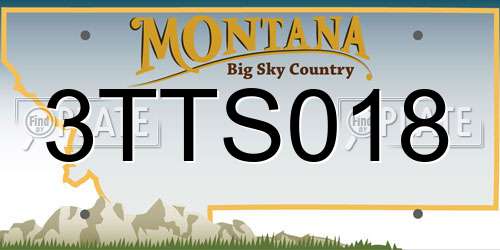 3TTS018 Montana License Plate