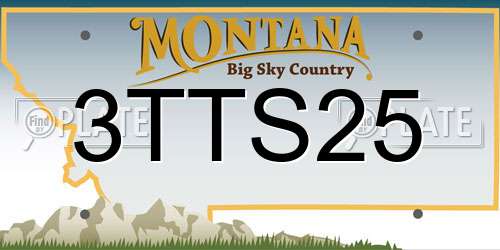 3TTS25 Montana License Plate