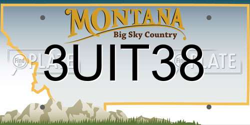 3UIT38 Montana License Plate