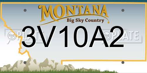 3V10A2 Montana License Plate