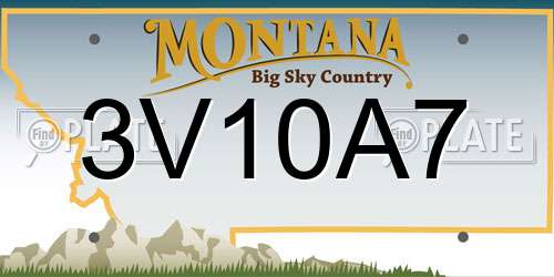 3V10A7 Montana License Plate