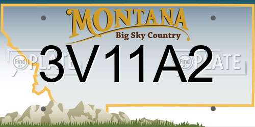3V11A2 Montana License Plate