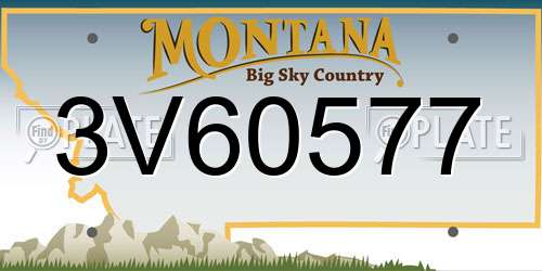 3V60577 Montana License Plate