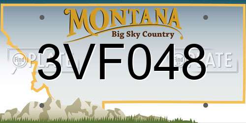 3VF048 Montana License Plate