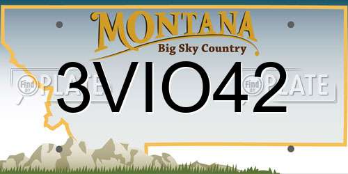3VIO42 Montana License Plate