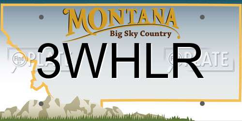 3WHLR Montana License Plate