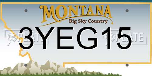 3YEG15 Montana License Plate