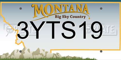 3YTS19 Montana License Plate