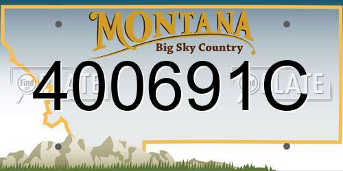 400691C Montana License Plate