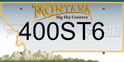 400ST6 Montana License Plate