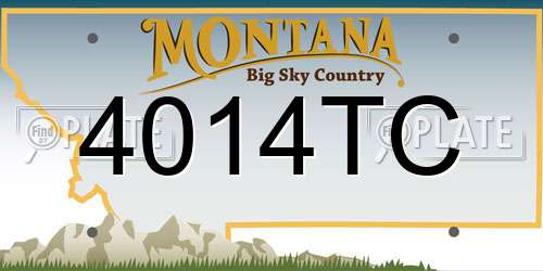 4014TC Montana License Plate