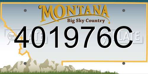 401976C Montana License Plate