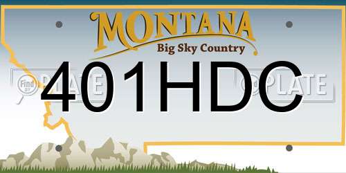 401HDC Montana License Plate