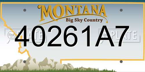 40261A7 Montana License Plate