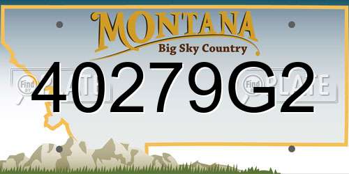 40279G2 Montana License Plate