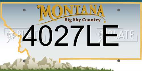 4027LE Montana License Plate