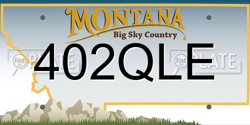 402QLE Montana License Plate