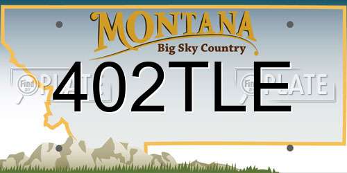 402TLE Montana License Plate