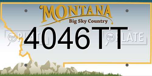 4046TT Montana License Plate